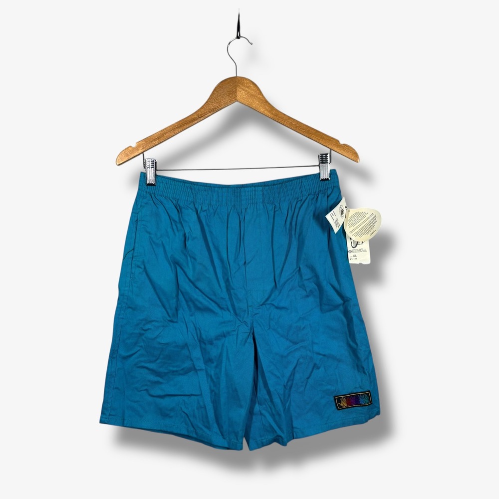 Vintage Body Glove Kids Shorts Turquoise Blue XL (18-20) Elastic Waist New
